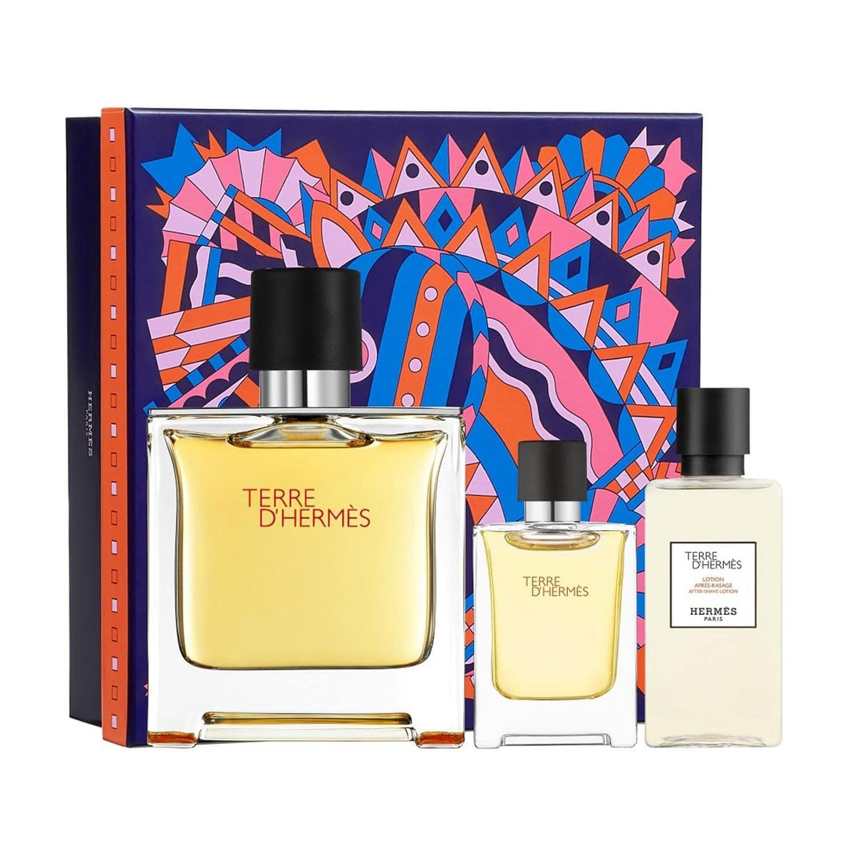 Hermes Terre D'hermes 3 Pcs Set For Men: 3.3 Eau De Parfum Spray Intense + 0.5 Eau De Parfum Spray Intense + 1.3 After Shave Balm