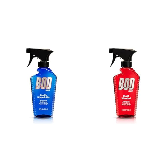 Bod Man Really Ripped Abs by Parfums De Coeur Fragrance Body Spray 8oz for Men