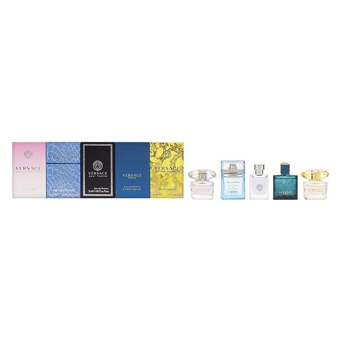 VER799151
8011003869404
Versace 5 Pcs Mini Set: Eros 0.17 Eau De Toilette Men + Pour Homme 0.17 Eau De Toilette + Eau Fraiche 0.17 Eau De Toilette
+ Bright Crystal 0.17 Eau De Toilette + Dylan Turquoise 0.17 Eau De Toilette