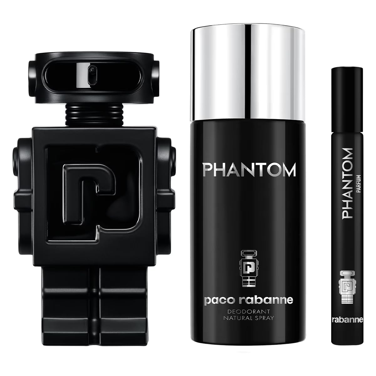 Paco Rabanne Phantom Parfum 2 Pcs Set For Men: 5 Oz Parfum Spray + 0.33 Oz Eau De Toilette Spray
