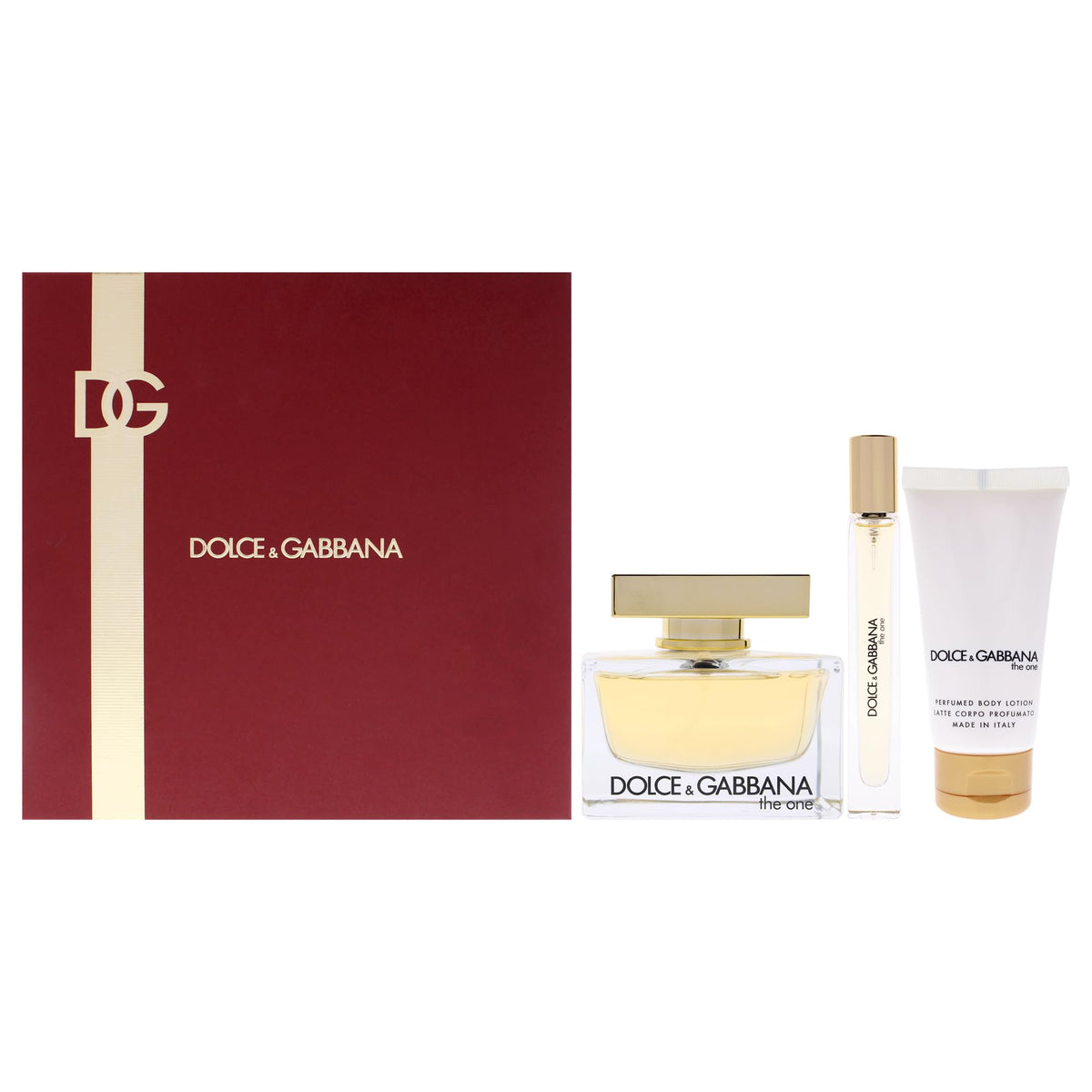 DG922322
8056669922322
Dolce & Gabbana The One 3 Pcs Set For Women: 2.5 Eau De Parfum Spray + 0.33 Eau De Parfum Spray + 1.7 Body Lotion