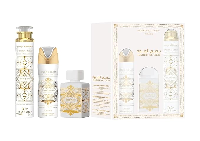 LATTAFA BADEE AL OUD HONOR AND GLORY 3 PCS GIFT SET for UNISEX