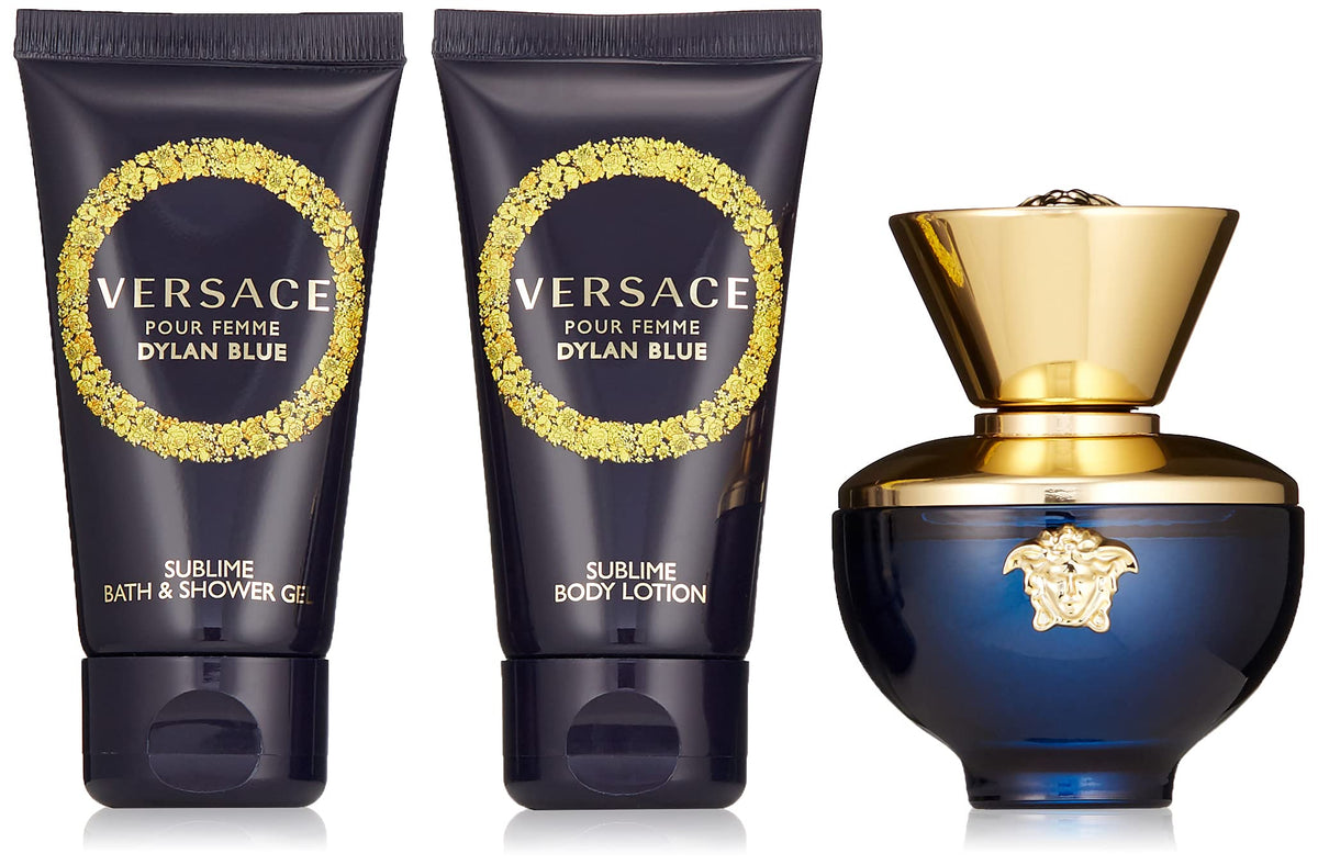VER7020673
8011003884957
Versace Dylan Blue 3 Pcs Set For Women: 1.7 Eau De Parfum Spray + 1.7 Bath & Shower Gel + 1.7 Body Lotion