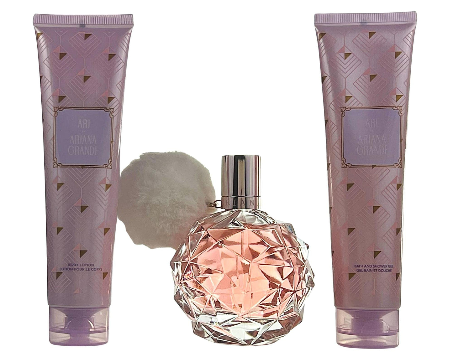 AGARG3534GSW
810101507120
Ariana Grande Moonlight 3 Pcs Set For Women: 3.4 Eau De Parfum Spray + 3.4 Bath And Shower Gel + 3.4 Body Souffle