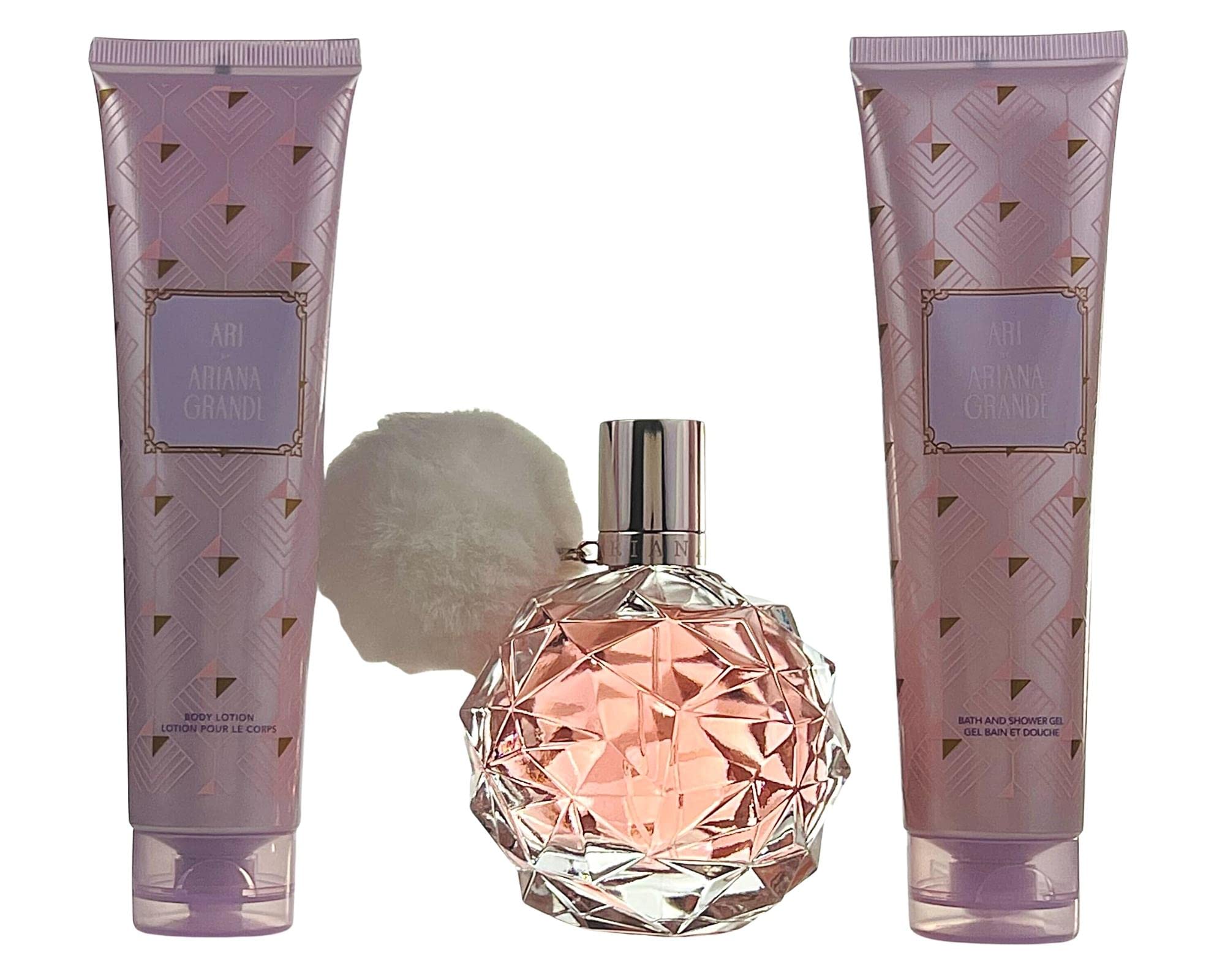 AGARG3534GSW
810101507120
Ariana Grande Moonlight 3 Pcs Set For Women: 3.4 Eau De Parfum Spray + 3.4 Bath And Shower Gel + 3.4 Body Souffle