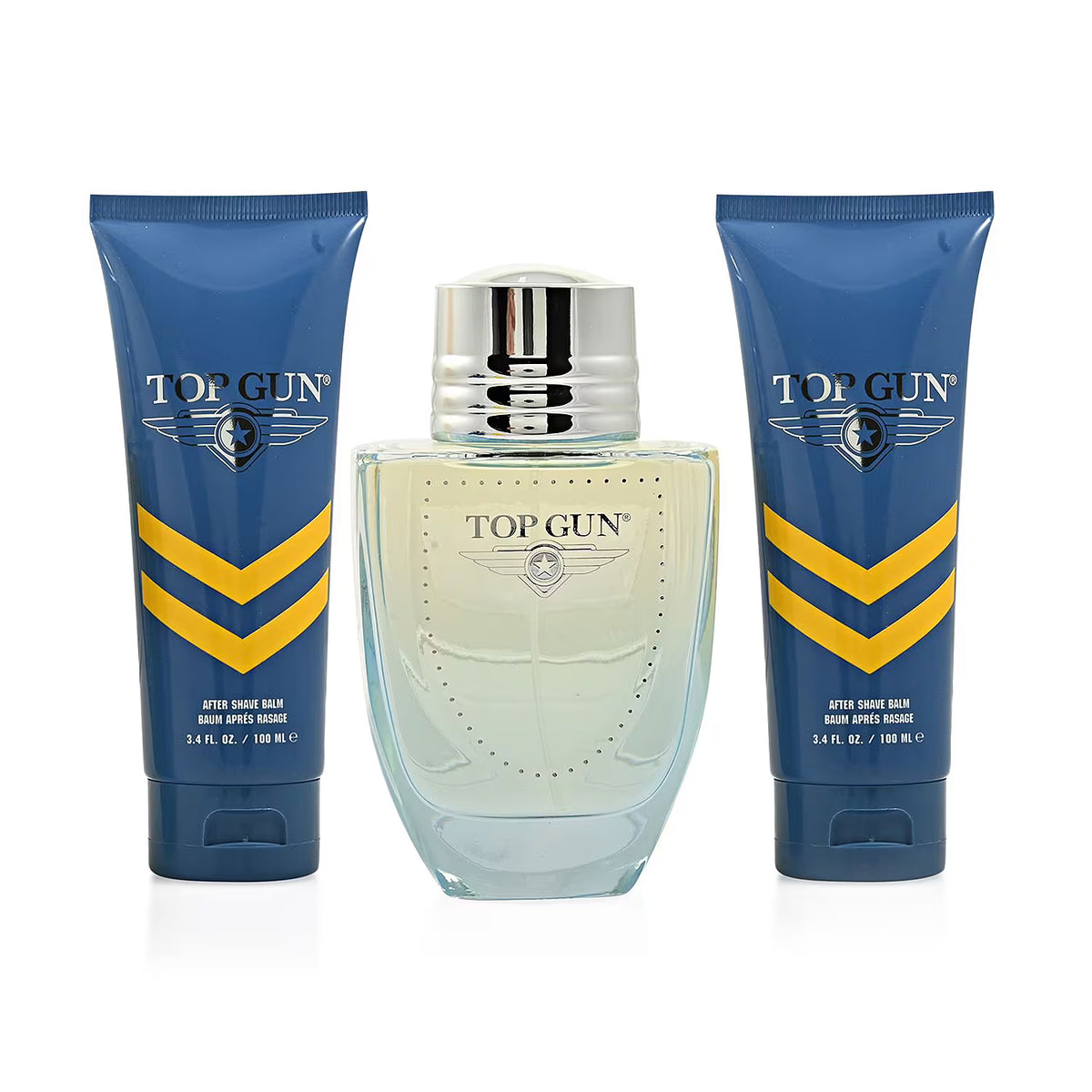 TOP45X123420
849017009237
Top Gun Chevron 3 Pcs Set For Men: 3.4 Eau De Toilette Spray +
3.4 After Shave Balm + 3.4 Body Wash