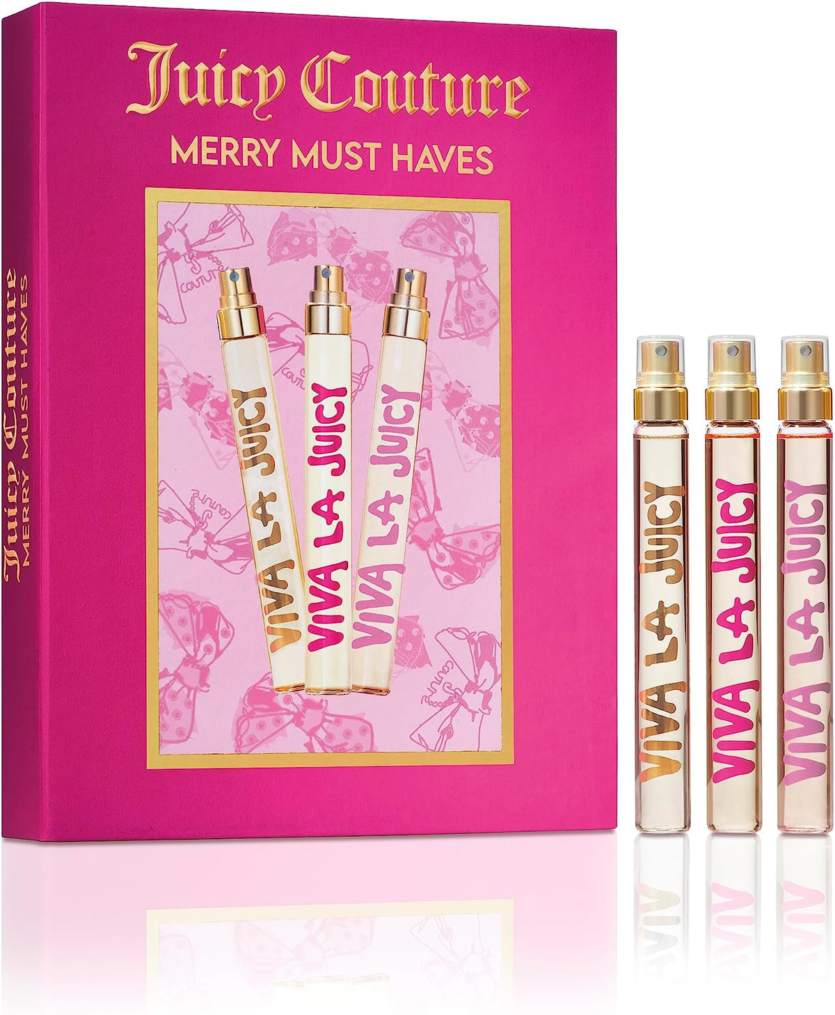 LC288079
719346657082
Viva La Juicy 3 Pcs Set For Women: 0.33 Eau De Parfum Spray + Gold Couture 0.33 Eau De Parfum Spray + Sucre 0.33 Eau De Parfum Spray..