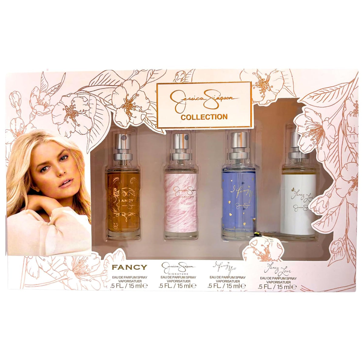 Jessica Simpson 4 Pcs X 0.5 Eau De Parfum Spray Set For Women: Fancy + Signature + I Fancy You + Fancy Love