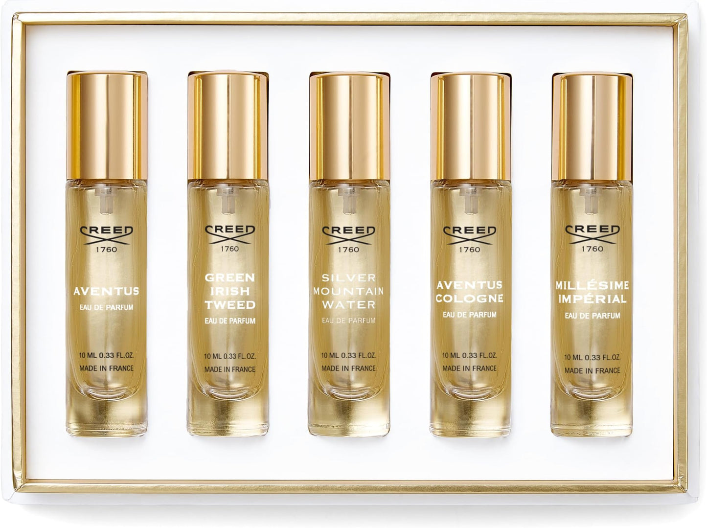 CREED561985
3508440561985
Creed 5 * 0.33 Eau De Parfum Spray Set For Women: Aventus For Her + Love In White + Wind Flowers + Royal Princess Oud + Spring Flower