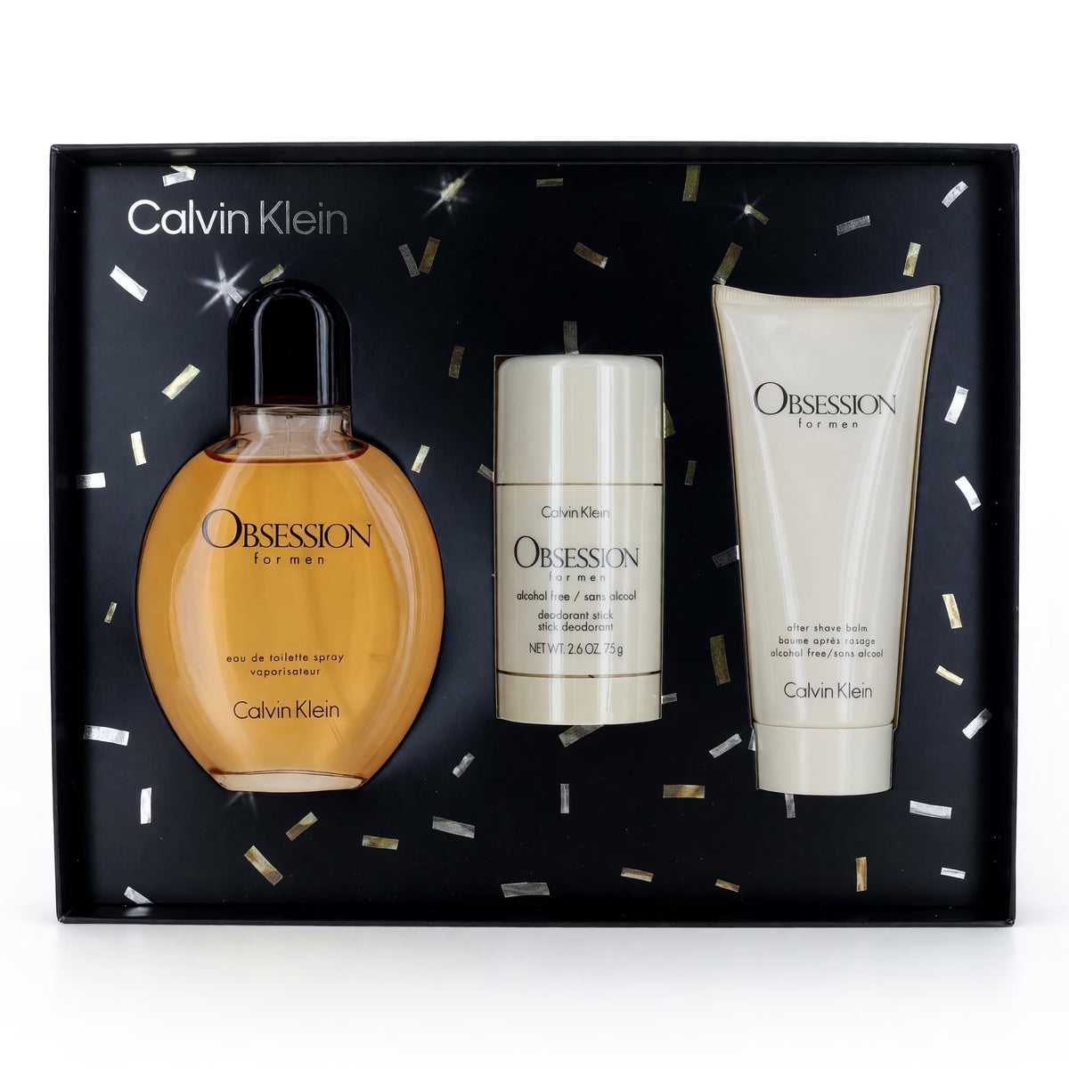 Obsession 3 Pcs Set For Men: 4.2 Eau De Toilette Spray + 2.6 Deodorant Stick + 3.3 Body Wash