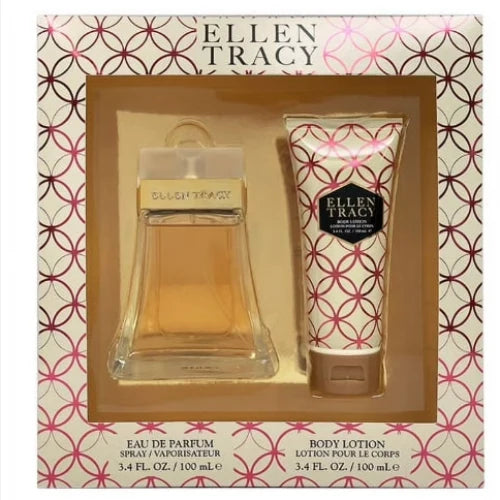 Ellen Tracy 2 Pcs Set For Women: 3.4 Eau De Parfum Spray + 3.4 Body Lotion