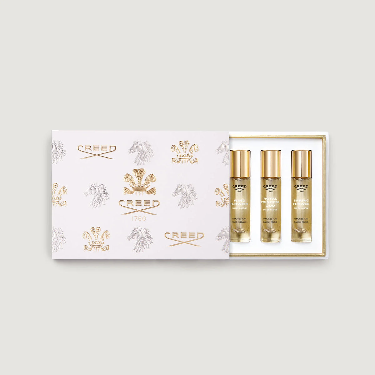 Creed 5 * 0.33 Eau De Parfum Spray Set For Women: Aventus For Her + Love In White + Wind Flowers + Royal Princess Oud + Spring Flower