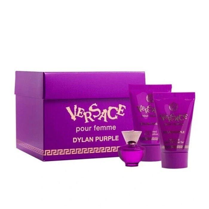 VERSACE DYLAN PURPLE 3 PIECE MINI SET