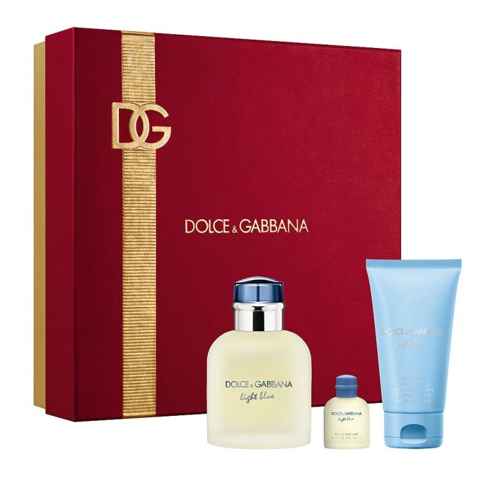DOLCE & GABBANA LIGHT BLUE 3 PCS SET for MEN EAU DE TOILETTE MINI