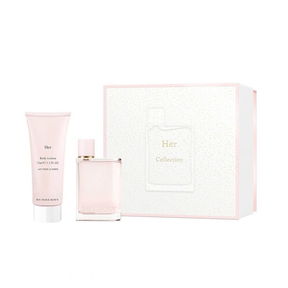 Burberry Her 2 Piece Gift Set includes:- (1.6oz EDP Spray + 2.5oz B/L )