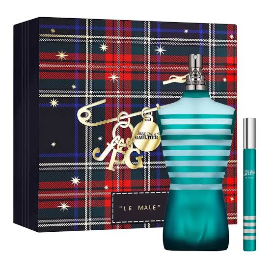 Jean Paul Gaultier Le Male 2 Pcs Set For Men: 6.7 Eau De Toilette Spray + 0.33 Oz Eau De Toilette Spray