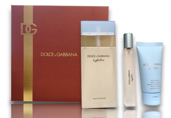 Dolce & Gabbana Light Blue 3 Pcs Set For Women: 3.3 Eau De Toilette Spray + 0.33 Eau De Toilette Spray + 1.7 Body Cream