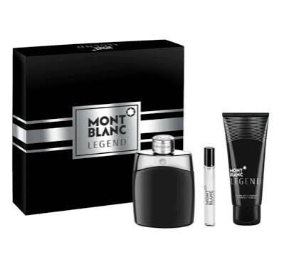 Mont Blanc Legend 3 Pcs Set For Men: 3.3 Eau De Toilette Spray+ 0.25 Eau De Toilette Spray + 3.3 All-over Shower Gel