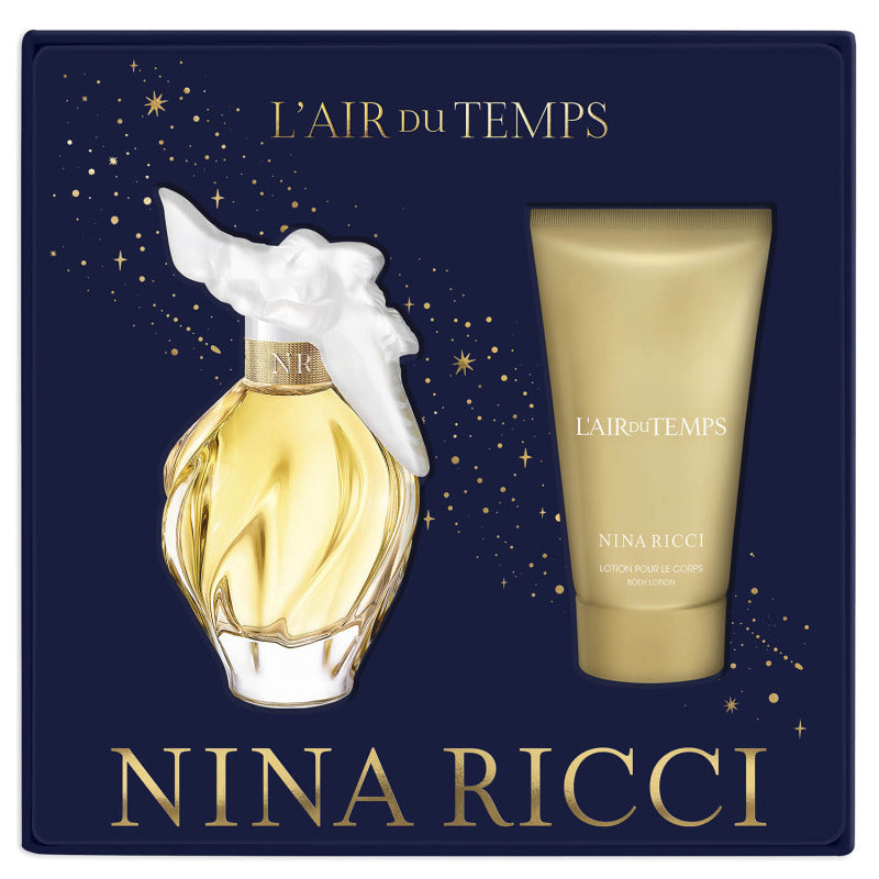 Nina Ricci L'air Du Temps 2 Pcs Set For Women: 1.7 Eau De Toilette Spray + 2.5 Body Lotion.