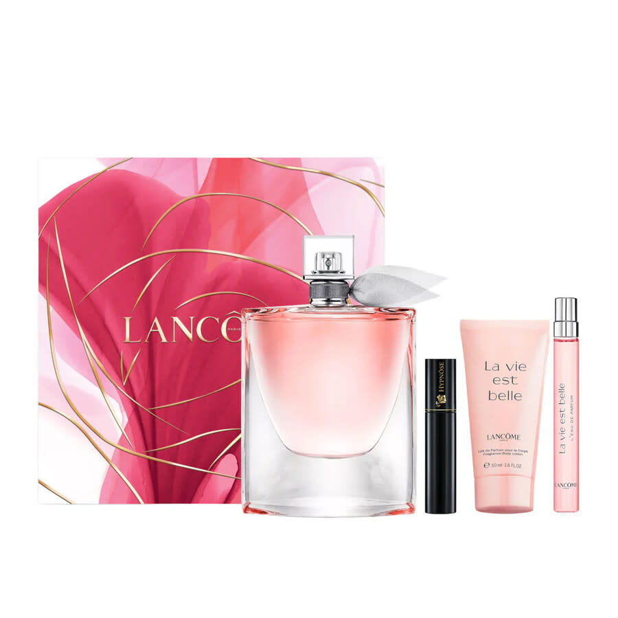 Lancome La Vie Est Belle 3 Pcs Set For Women: 3.4 Eau De Parfum Spray + 1.6 Body Lotion + 0.06 Mascara