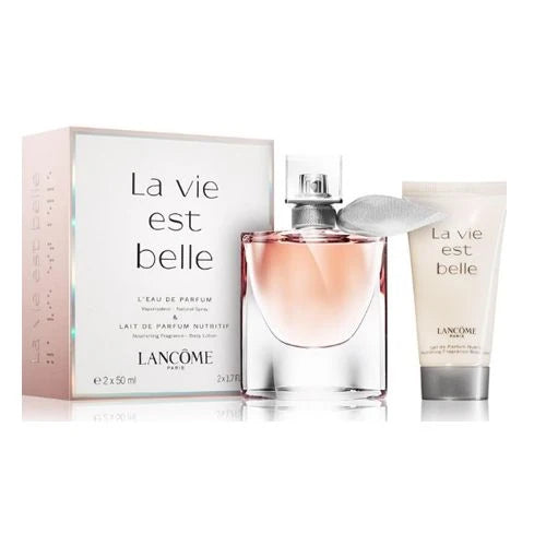 Lancome La Vie Est Belle 2 Pcs Set For Women: 4 Ml Eau De Parfum Mini + 1.6 Body Lotion.