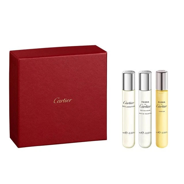 CAR66002003
3432240504821
Cartier 3 Pcs Mini Set: Declaration 0.33 Oz Eau De Toilette Spray + Pasha De Cartier Edition Noire 0.33 Oz Eau De Toilette Spray + Pasha De Cartier 0.33 Oz Parfum Spray