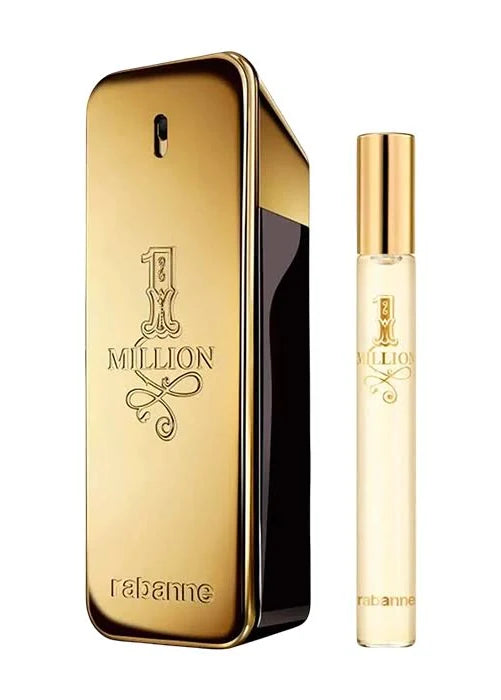 Paco Rabanne One Million 2 Pcs Set For Men: 6.8 Eau De Toilette Spray + 0.34 Eau De Toilette Spray..